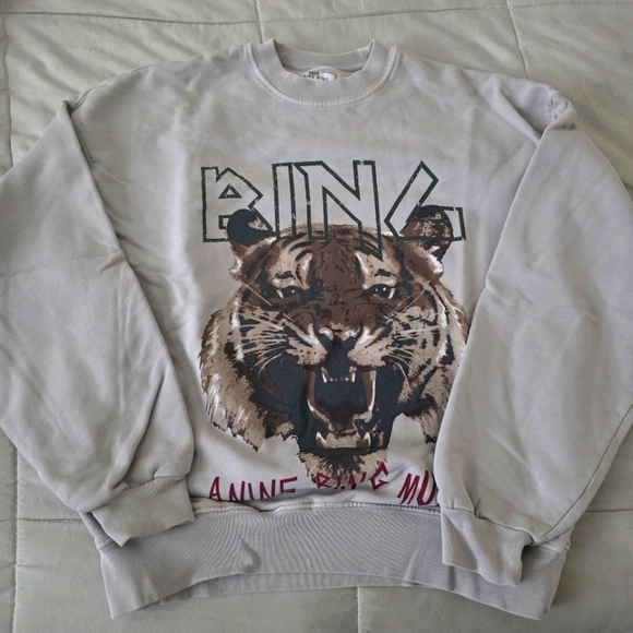 Anine Bing White Tiger Graphic Sweatshirt - Picture 3 of 9